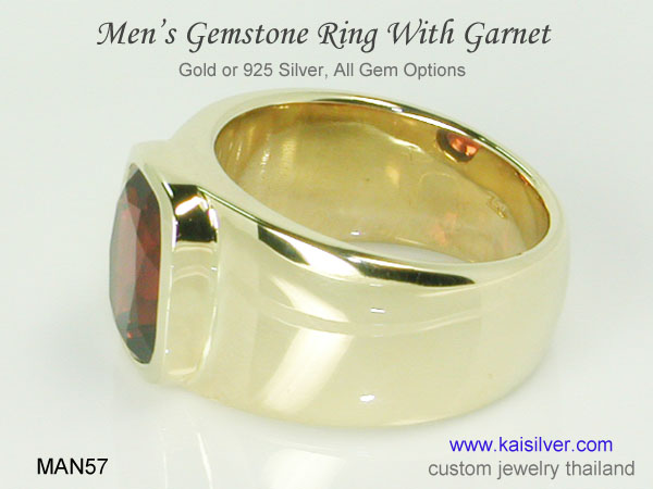 mens gold band ring