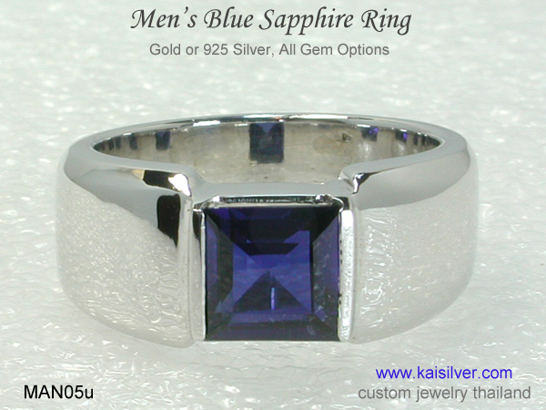 men's band sapphire
