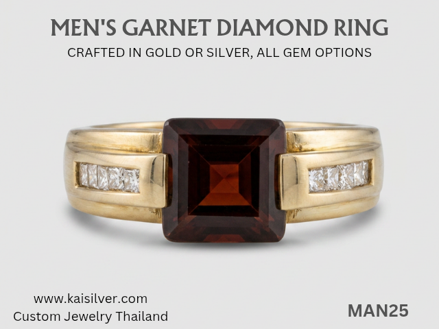 garnet diamond ring