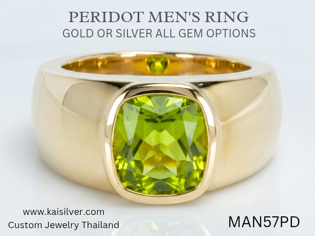 peridot ring for men kaisilver