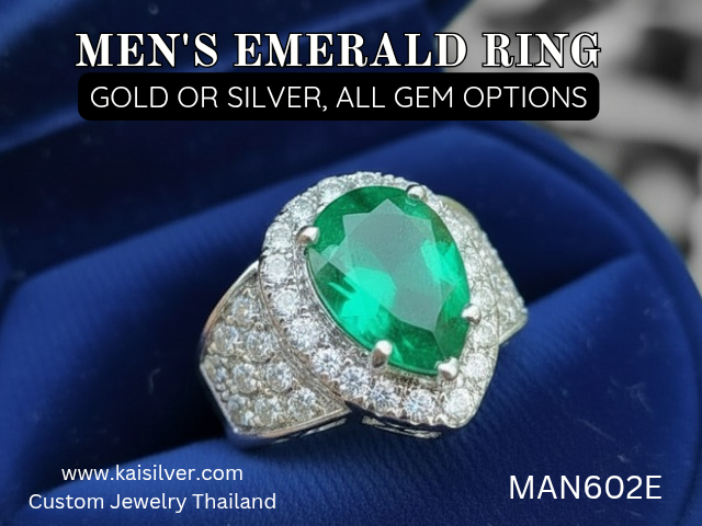 emerald gemstone ring for men