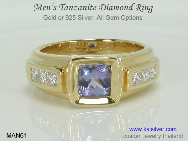 tanzanite diamond band