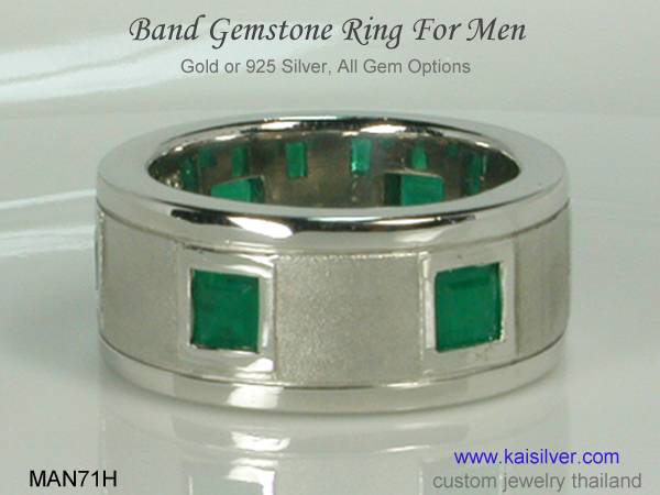 men's gemstone band