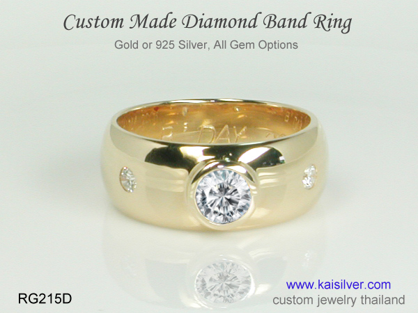 mens diamond rings band