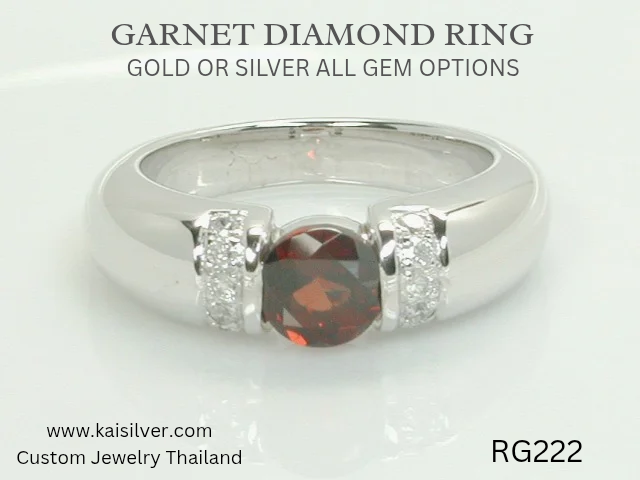 garnet wedding ring