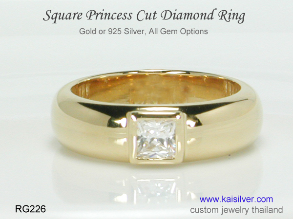 diamond band kaisilver men's